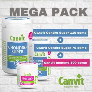 MEGA PACK  Canvit Condro Super 116 comp + Canvit Condro Super 76 + Canvit Immuno 100comp