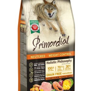 Primordial Sem Cereais Adulto Esterilizado / Controlo De Peso 12 kg