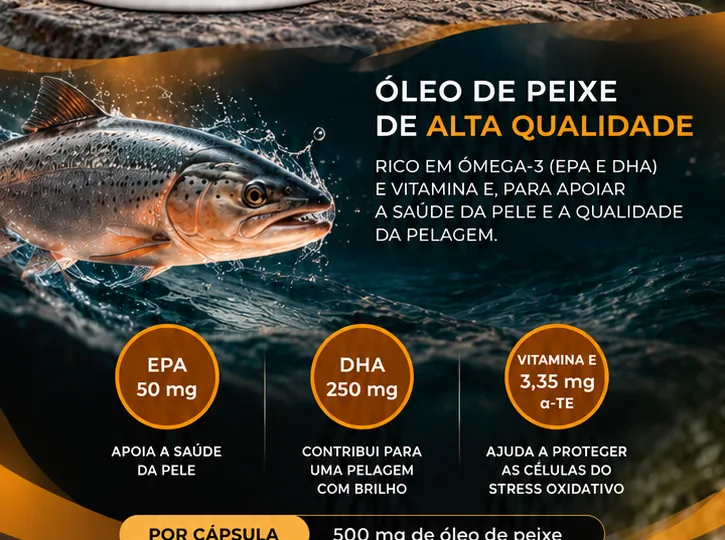Kanerya Skin & Coat+ óleo de peixe EPA DHA e vitamina E